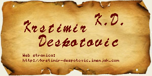 Krstimir Despotović vizit kartica